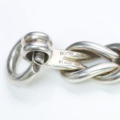 Gucci Silver Link Bracelet. Vintage Gucci sterling silver link bracelet. Marked with "Italy 925 Gucci". Approximate Measurements: Length 7.5", Width 0.8" Weight: 108 Grams Gucci Sterling Silver Jewelry With Heart Charm, Vintage Silver Gucci Jewelry, Hercules Knot, Silver Link Bracelet, Genuine Love, Buy Gucci, Knot Bracelet, Bracelet Vintage, Sterling Silver Bracelet