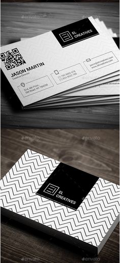 business card mock up with black and white stripes