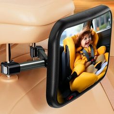 [ Upgraded Stable Hook Clip ]: The Hook clip of baby car mirror can firmly grasp the rear seat, and can still remain stable on bumpy roads without shaking. No tools are needed. Fits most of cars, trucks, vans suvs and place of back seat. Provides you with a perfect view. [ Wide Angle Convex Mirror ]: This rear-facing car seat mirror design of high-definition convex mirror and provides a clear, wide-angle view. Experience the reassuring feeling of having a baby mirror in your car. Never turn your Rear Facing Car Seat, Baby Mirror, Baby Car Mirror, Baby Travel Gear, Nature Baby Shower, Kids Seating, Baby Seat, Baby Supplies, Mirror Interior