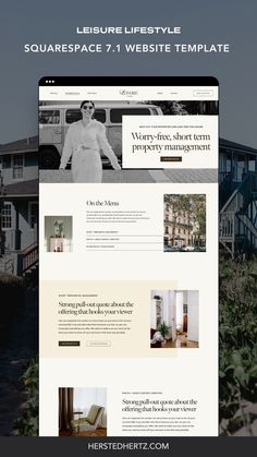 the website design is clean and modern, with an elegant feel to it's surroundings