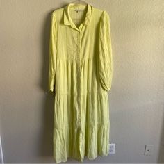 American Eagle Outfitters Yellow Lime Tier Dress Size: Medium Details: New Without Tags. Really Cute! It Looks Better In Person My Lighting Is Terrible. Tier Dress, Yellow Lime, Green Yellow, American Eagle Outfitters, American Eagle, Colorful Dresses, Maxi Dress, Size Medium, Womens Dresses