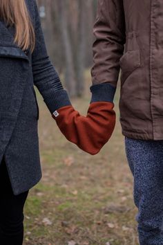 Winter style for lovebirds with cute handmade mittens for him and her. Click and check out other colors available. #heartmitten #winterstyle #winterinspo #winterglove #wool Heart Gloves