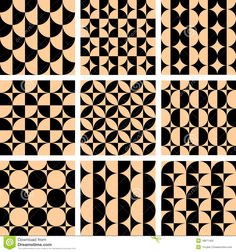 nine black and white squares with circles on them royalty illustration stock images, clip art, abstract