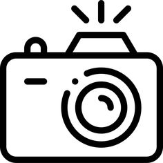 the camera icon is shown in black and white