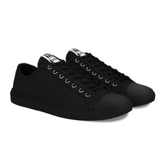 Women's Jet Black Canvas Low Top Sneaker - Nothing New® Wide Feet Shoes, Shoes For Wide Feet, Designer Sneaker, Nothing New, The Right Stuff, Low Top Shoes, Black High Tops, Low Top Sneakers, Black Sneakers