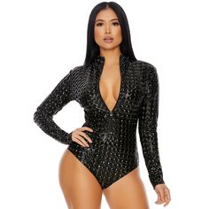 Textured Hologram Bodysuit With Long Sleeves, Mock Neck And Front Zipper Closure. Great For Layering For Costume, Clubwear, Rave Or Festival Outfits. Accessories Sold Separately. Black. New In Package. 90% Polyester/10% Spandex Fitted Black Bodysuit For Music Festival, Black Bodysuit With Zipper For Party, Black Jumpsuit For Night Out, Fitted Bodysuit With Zipper Closure For Night Out, Fitted Bodysuit With Zipper Closure For Party, Black Jumpsuit For Night Out With Zipper, Black Jumpsuit With Zipper For Night Out, Black Glitter Bodysuit, Black Party Bodysuit With Zipper Closure