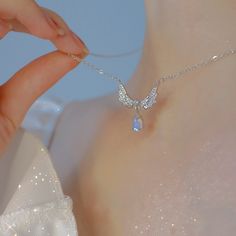 Length:+40+cm Material:+high+quality+alloy,+zircon,+artificial+diamond Chain Aesthetic, Simple Elegant Jewelry, Emo Jewelry, Chains Aesthetic, قلادات متدلية, Aesthetic Necklace, Moonstone Pendant Necklace, Preppy Jewelry, Crystal Heart Pendant