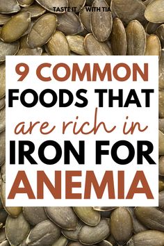 Want to know foods high in iron for anemia, for pregnancy or for your period? If you are a vegan or vegetarian, these options are for you as well, though meat options are also included in this list. These foods improve your health by increasing your iron levels. #iron #ironrich #ironfoods #anemia Low Iron Remedies Vitamins, How To Increase Ferritin Levels, Iron Rich Vegetables, Meals For Low Iron, High Iron Food Recipes, Iron Vegetarian, Iron Sources, Foods To Increase Iron Levels, Foods To Increase Iron