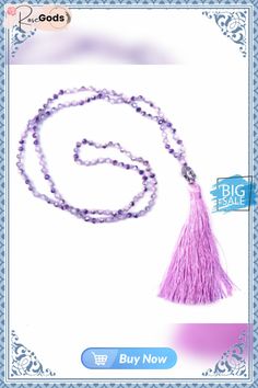 Women Holiday Beaded Fringed All Season Necklace Spiritual Beaded Long Tassel Necklace, Beaded Tassel Necklace With Round Beads For Beach, Adjustable Beaded Long Tassel Necklace, Summer Beaded Necklaces With Faceted Beads, Summer Gift Beaded Necklace With Faceted Beads, Spiritual Beaded Tassel Necklace For Beach, Purple 8mm Bohemian Beads, Beaded Tassel Necklace With Round Beads For Gift, Summer Festival Beaded Necklace With Faceted Beads