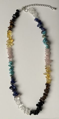 This is a handmade 7 Chakras Necklace made to order.  Crystals included: Crown Chakra: Clear Quartz Third Eye Chakra: Sodalite Throat Chakra: Turquoise Howlite Heart Chakra: Rose Quartz Solar Plexus Chakra: Citrine Sacral Chakra: Tiger's Eye Root Chakra: Black Obsidian Offering different necklace lengths: 14'', 16'', 18'', 20'', 24'' Chakras Necklace, Chakras Crystals, Acrylic Nails Almond Shape, Crystals Necklace, Chakra Jewelry, Random Pictures, Solar Plexus Chakra, Sacral Chakra, 7 Chakras