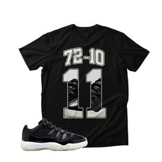 Shirt/Tee/T-Shirt to match Air Jordan sneakers. Outfit for Air Jordan kicks. What to wear with Air Jordan? Style up Air Jordan shoes. Shirt to match sneakers! ------------------------ -- Delivery: The item should be ready for shipping or delivery in 10-15 business days. Thank you for your patience! -- Product Details: 100% Soft cotton. Get the shirt inside out for washing in a cold delicate setting. Unisex style: Shirts for men, women. -- On Color: The colors and saturation can be displayed diff Casual Number Print T-shirt For Streetwear, Casual Pre-shrunk Athletic Fit T-shirt, Throwback Black Sports T-shirt, Black Throwback Sports T-shirt, Throwback Black Pre-shrunk T-shirt, Black Throwback T-shirt For Sports Season, Throwback Black T-shirt For Sports Season, Casual Sports T-shirt With Number Print, Black Throwback T-shirt With Logo Print