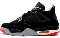 Nike Air Jordan 4 Retro 'Bred' 1999 Black/Cement Grey 136013-001 Gray Air Jordan 4 For Streetwear, Gray Air Jordan 4 Streetwear Sneakers, Gray Air Jordan 4 Streetwear, Black Air Jordan 4 For Streetwear, Black Air Jordan 4 Urban Streetwear, Air Jordan 4 Black With Red Sole For Streetwear, Casual Black Air Jordan 4 With Red Sole, Air Jordan 4 Bred, Jordan 4 Retro Bred