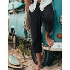 Season:Summer; Fabric:100% Cotton; Gender:Men's; Style:Stylish,Casual; Elasticity:Micro-elastic; Occasion:Daily,Going out,Outdoor; Fit Type:Regular Fit; Function:Breathable,Comfort; Waistline:Mid Waist; Pattern:Plain; Design:Drawstring,Elastic Waist; Pants Type:Shorts,Capri Pants,Summer Shorts; Fly Type:Drawstring,Elasticity; Front page:FF; Listing Date:08/07/2024; Pants Length:Calf-Length Non-stretch Casual Beach Shorts, Casual Non-stretch Beach Shorts, Solid Bermuda Beach Bottoms, Solid Bermuda Bottoms For Beach, Bermuda Bottoms For Leisure In Summer, Summer Bermuda Leisure Bottoms, Leisure Bermuda Bottoms For Summer, Solid Color Bermuda Bottoms For Summer, Casual Bermuda Bottoms Solid Color