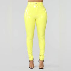 Hi Rise Yellow Pants, Size Xl Nwt Have Any Questions Feel Free To Ask. J Yellow Stretch Bottoms For Night Out, Stretch Yellow Bottoms For Night Out, Spring High Rise Yellow Pants, Yellow Bottoms For Night Out In Spring, Fitted High Waist Yellow Bottoms, Yellow Fitted High Waist Bottoms, Fitted Yellow Pants For Night Out, Yellow High-rise Pants For Summer, Non-stretch Yellow Trendy Bottoms