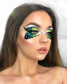 Holloween Makeup, Vibrant Makeup, Halloween Eye Makeup, Face Art Makeup, Colorful Eye Makeup