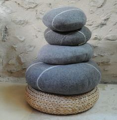 three rocks stacked on top of each other