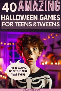 Boo-yah! Your Halloween party planning just got easier with these 41 must-try games for teens and tweens. Perfect for any indoor or outdoor setting, these games will light up any game night, community event, or youth group gathering. Dive into fall fun with activities that are guaranteed to spook and delight! Halloween Games Teens, Halloween Party Games For Teens, Halloween Games For Teens, Party Games For Teens, Halloween Party Planning, School Halloween Party, Teen Halloween, Halloween Bingo, School Halloween