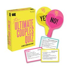 the ultimate couples quiz book with question cards and an inflatable heart shaped balloon