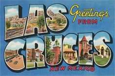 an old postcard with the words las cruces from new mexico