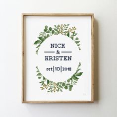 a cross stitch pattern with the names of two people