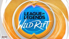 the logo for league of legendds wild riff on a yellow and white circular background