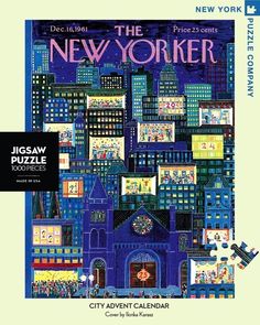 the new yorker magazine cover with an image of a cityscape in blue