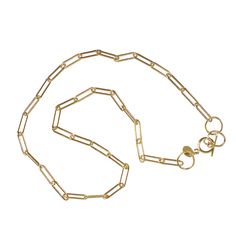 NEW - OLKA Elegant Link Chain Choker, Trendy Link Chain Necklace With Lobster Clasp, Trendy Link Necklaces With Lobster Clasp, Elegant Everyday Metal Necklace, Elegant Metal Necklace For Everyday Use, Elegant Link Choker With Chunky Chain, Chic Chain Link Necklace With Lobster Clasp, Chic Yellow Gold Necklace With Lobster Clasp, Formal Paperclip Shape Chunky Chain Necklace