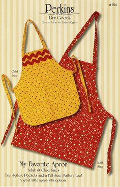 My Favorite Apron Pattern PDG154 Christmas Bazaar Ideas, Traditional Aprons, Apron Pattern, Bazaar Ideas, Laundry Basket Quilts, Childrens Aprons, Work Aprons, Sewing Aprons, Star Quilt Patterns