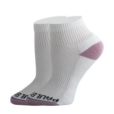 Paul Bryan's Versa Quarter sock with Coolmax offers you a pure performance sock with the comfort of Coolmax. Not only will this sock wick away moisture and sweat, but the Coolmax fibers that help keep your feet cool during the process. Cushion: MediumSock Height: Ankle QuarterSizing: Women's shoe sizes 4-10Care Instructions: Wash Cold, Tumble Dry Low HeatConstruction: 63% Coolmax/33% Nylon/4% Spandex Sock Features Arch Support Targeted Reinforcement Coolmax Light Compression Breathable Wicking F Comfortable White Anti-odor Socks, Comfortable White Socks For Outdoor, Comfortable White Outdoor Socks, White Stretch Socks For Outdoor, Comfortable White Socks With Arch Support, White Anti-odor Socks For Outdoor, White Anti-odor Outdoor Socks, Quarter Socks, Ankle Socks