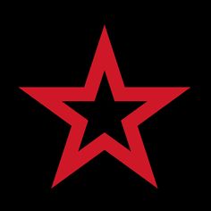 a red star on a black background