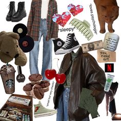 Artsy High School Outfits, Grunge Artist Aesthetic Outfits, Chaotic Outfits Aesthetic, Artistic Grunge Outfit, Psychology Student Aesthetic Outfit, Chaotic Artist Aesthetic, Shy Outfits Aesthetic, Collage Student Outfit, Artsy Grunge Aesthetic Outfits