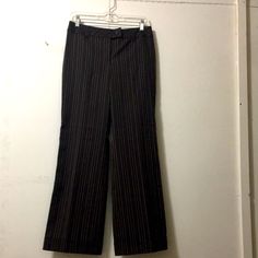 Nwt 2 Layers As Shown In The Pictures Formal Striped High Waist Bottoms, Elegant Striped Pants With Pockets, Striped Full-length Bottoms For Work, Striped Bottoms For Formal Occasions In Fall, Formal Striped Bottoms For Fall, Anna Taylor, Olive Pants, Brown Pinstripe, Tan Legs