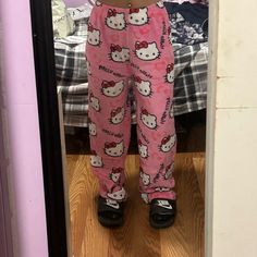 Sizes S & M Ready To Ship No Tags Hello Kitty Pajamas Pants, Sanrio Pajama Pants, Things For Birthday Gifts, Hello Kitty Pj Pants, Hello Kitty Sweatpants, Sanrio Pajamas, Cute Pajama Outfits, Hello Kitty Pjs, Cute Pajama Pants