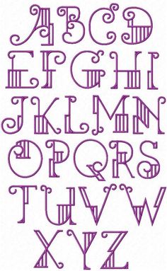 the letters and numbers are drawn in purple ink