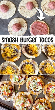 the steps to make smash burger tacos