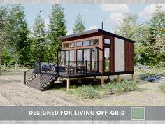 the tiny house is designed for living off grid