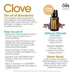 Clove Oil Benefits, Passive Diffuser, Cloves Health Benefits, Clove Bud Essential Oil, Essential Oil Perfume Blends, Cloves Benefits, Instagram Questions, Clove Essential Oil