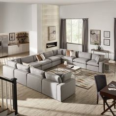 a living room filled with lots of furniture