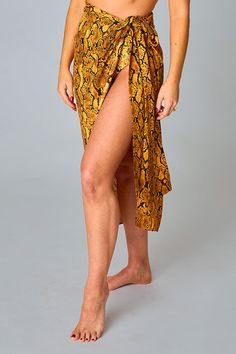 BuddyLove Neptune Cover Up Sarong Skirt - Snake Charmer Beachwear Wrap Bottoms For Beach, Beach Season Skirt With Split, Beach Wrap Skirt Relaxed Fit, Summer Wrap Beach Bottoms, Summer Wrap Bottoms For Beach, Beach Season Split Skirt For Beach, Beach Season Split Skirt For The Beach, Wrap Bottoms For Beach Vacation, Wrap Bottoms For Beach Season Vacation