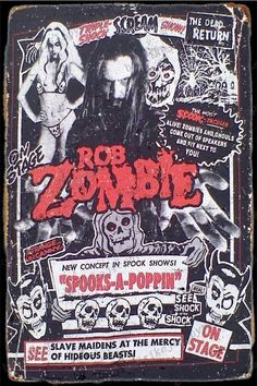 the poster for rob zombie's upcoming show, spook - a - popin