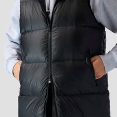 With toasty warmth top to bottom, the Backcountry Long Down Parka Vest envelops us in a cozy cocoon for all of our chilly weather outings. We crafted this city-day staple with a durable polyester blend for lasting performance, fleece-lined pockets to warm up cold hands, and lofty 700-fill power down insulation to keep the coldest temps at bay. Cold Fingers, Parka Vest, Summer Clearance, Down Parka, Chilly Weather, Cold Hands, Personal Marketing, Womens Vest, Urban Fashion