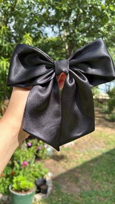 How do you coquette? This black hair bow will add that extra touch to your style!  Details: Black Satin Fabric Silver French Barrette 3.15 in. Bow Length 7.5 in. Black Hair Bow, Satin Hair Bow, Black Hair Bows, Black Satin Fabric, French Barrette, Clip Hair, Girl Hair Bows, Bow Hair, Girls Bows