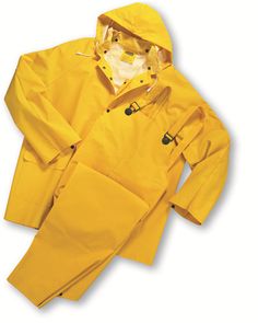 3 PIECE HEAVY DUTY YELLOW RAINSUIT RAIN SUIT 35MM SIZE 3XL NEW IN BAG Mens Military Jacket, Rain Suits, Rain Suit, Lambskin Leather Jacket, West Chester, Rain Gear, Young Men, North Face Mens, Detachable Hood