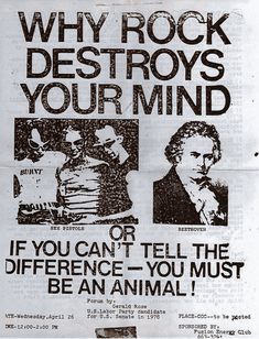 an advertisement for rock destroy's your mind