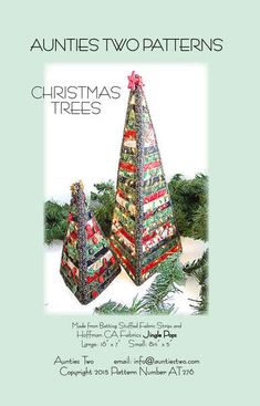 Christmas Trees Christmas Trees Pattern, Fabric Tree, Holiday Sewing, Fabric Christmas Trees, Quilted Ornaments, Holiday Quilts, Tree Quilt, Cool Christmas Trees, Holiday Fabric