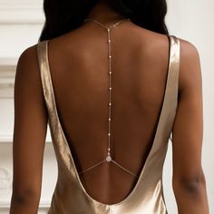 Jóias Body Chains, قلادات متدلية, Body Chains, Back Necklace, Open Back Dresses, Jewelry Lookbook, Waist Chain, Body Chain Jewelry