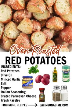 an image of red potatoes with text overlay