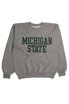 Size: Medium Color: Gray Decade: 1990s (estimated) Length: 24" Chest Width: 21" Vintage Condition Notes: - Item is generally in good condition. Like all vintage clothing, it shows some signs of wear, but there are no outstanding flaws. Vintage College Sweatshirts, Vintage Michigan, College Sweatshirt, M R, Fair Isle Sweater, Michigan State, Vintage Adidas, Vintage Sweatshirt, Vintage Clothing