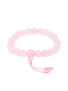 Wear this Rose Quartz Wrist Mala in meditation or anytime you want to feel connected to love and beauty. Rose Quartz is considered the universal stone of peace and unconditional love. Strung on a band with a 3-inch diameter with some stretch to fit most wrists comfortably. May have a pink tassel or braided cord. Made in Nepal. Beads: 23, 7 mm Pink Jewelry For Meditation, Pink Spiritual Bracelets Hand Wrapped, Pink Spiritual Hand Wrapped Bracelets, Pink Rose Quartz Bracelets For Meditation, Pink Rose Quartz Bracelet For Meditation, Spiritual Rose Quartz Beaded Bracelets For Meditation, Spiritual Rose Quartz Beaded Bracelet For Meditation, Adjustable Spiritual Healing Wristband, Spiritual Rose Quartz Pink Bracelets