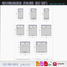 the instructions for how to make an easy bed with measurements and measurements on each side